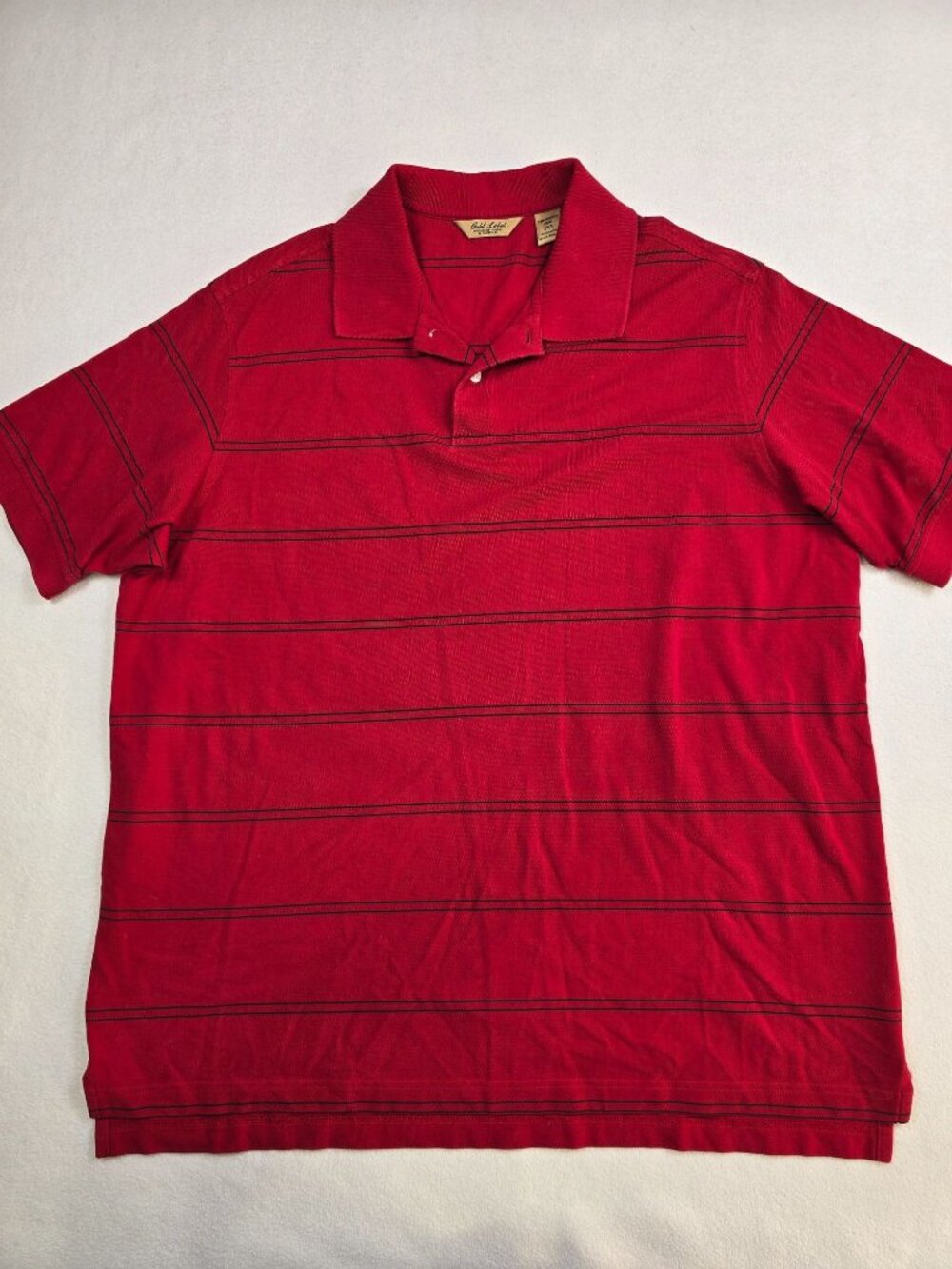 Roundtree & Yorke 2XT Gold Label Red Performance Pique Polo Shirt 100% Cotton